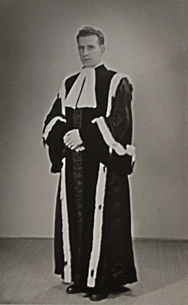 Designs for the Court's judge robes with samples, 1953